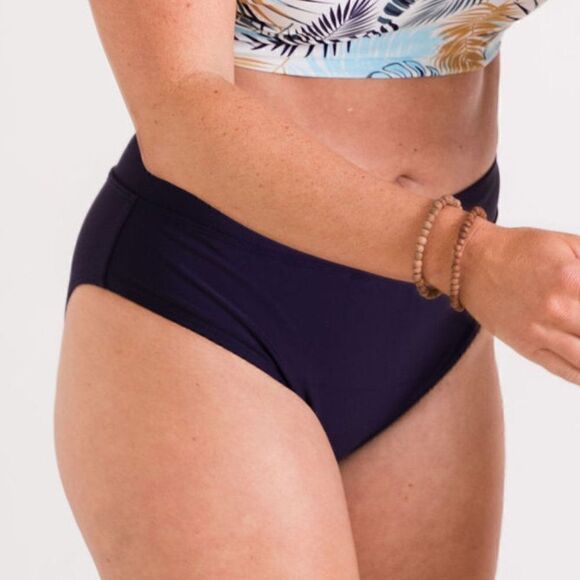 Purple Mid Rise Full Coverage Bikini Swim Bottoms - Picture 6 of 13